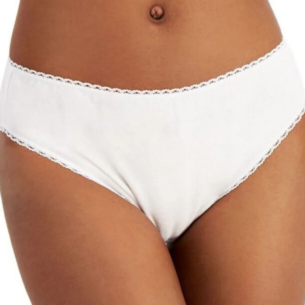 NWT Two Pairs Charter Club Core Panty White Women's Underwear 3X